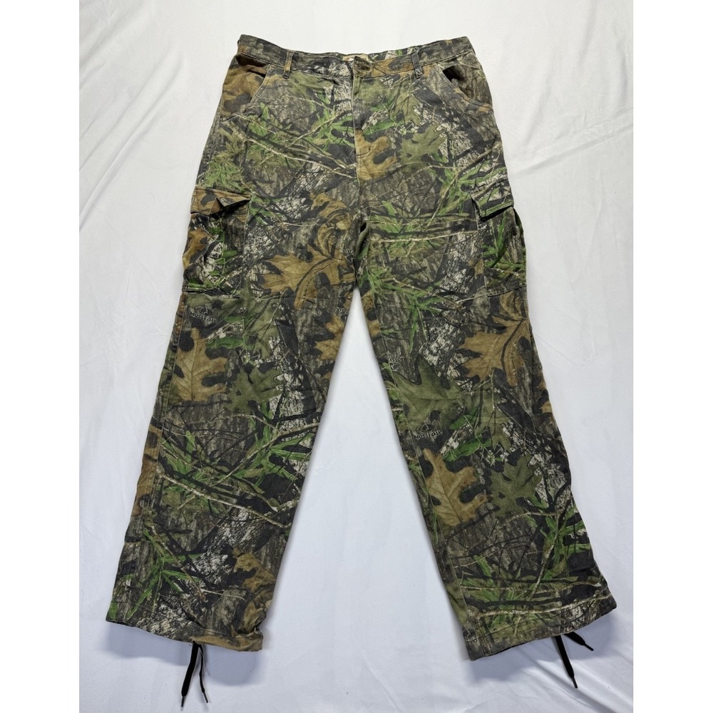 Mossy Oak Field staff Camo Cargo Pants L 36-38 outdoor hunting workwear loose